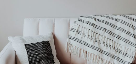 white and black throw pillow